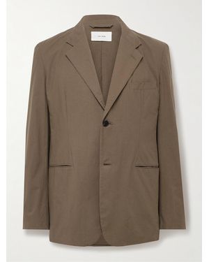 The Row Ritchie Slim-Fit Unstructured Cotton Suit Jacket - Brown