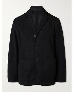 MR P. Organic Cotton-blend Moleskin Suit Jacket - Black