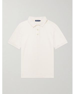 Frescobol Carioca Horacio Cotton-Blend Piqué Polo Shirt - Natural