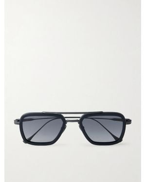 Dita Eyewear Flight.006 Aviator-Style Titanium And Acetate Sunglasses - Blue
