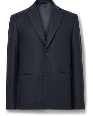 NN07 Timo 1091 Unstructured Flannel Suit Jacket - Blue