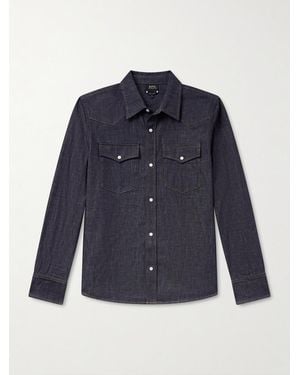 A.P.C. Organic Cotton-Chambray Shirt - Blue