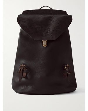 Bleu De Chauffe Zibeline Full-Grain Leather Backpack - Black