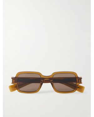 Saint Laurent Rectangular-frame Acetate Sunglasses - Brown