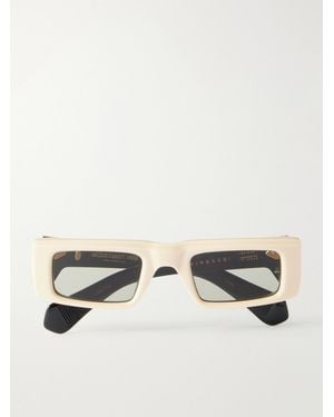 Jacques Marie Mage Rimbaud Square-Frame Acetate Sunglasses - Natural