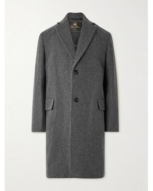 Loro Piana John Cashmere And Linen-Blend Coat - Grey
