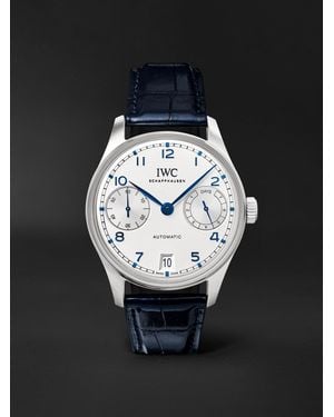 IWC Schaffhausen Portugieser Automatic Chronograph Stainless Steel Watch - Schwarz