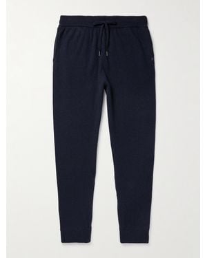 Derek Rose Finley Tapered Cashmere Joggers - Blue
