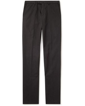 Loro Piana Carlo Hyannis Tapered Cotton-Blend Pants - Black