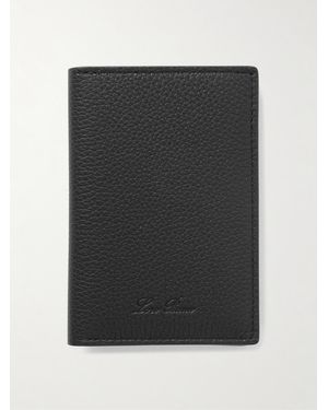 Loro Piana Logo-Debossed Full-Grain Leather Bifold Cardholder - Black