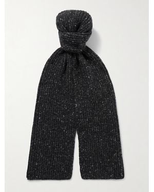 Inis Meáin Ribbed Cashmere Scarf - Blue