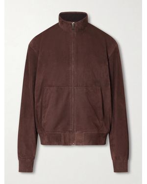 Ralph Lauren Suede Bomber Jacket - Brown