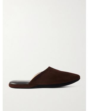Charvet Suede Slippers - White