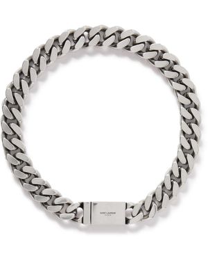 Saint Laurent Tone Chain Necklace - Metallic