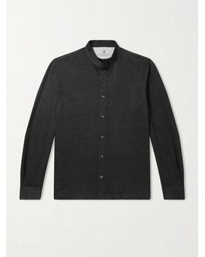 Brunello Cucinelli Linen And Cotton-Blend Shirt - Nero