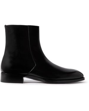 Tom Ford Elkan Leather Chelsea Boots - Black