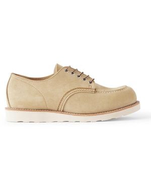 Red Wing 8079 Shop Moc Oxford Suede Derby Shoes - Natural