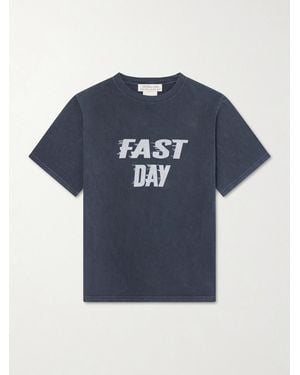 Remi Relief Fast Day Printed Cotton-Jersey T-Shirt - Blue