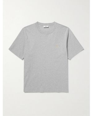 NN07 Jett 30026 Embroidered Organic Cotton-Jersey T-Shirt - Gray