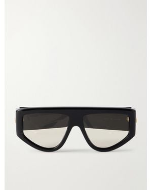 Bottega Veneta Ribbon Mask D-frame Recycled-acetate Sunglasses - Black