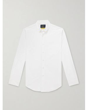 Portuguese Flannel Belavista Button-Down Collar Cotton Oxford Shirt - White