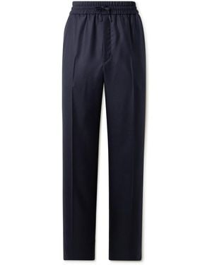 Brioni Asolo Straight-leg Wool And Cashmere-blend Twill Pants - Blue