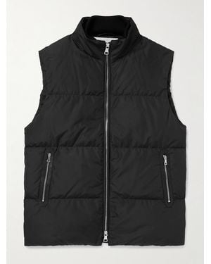MR P. Padded Recycled-Shell Hooded Down Gilet - Black
