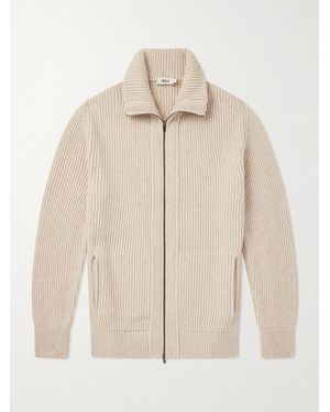 Altea Ribbed Virgin Wool Cardigan - Natural