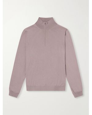 Slowear Zanone Flexwool Half-Zip Jumper - Pink