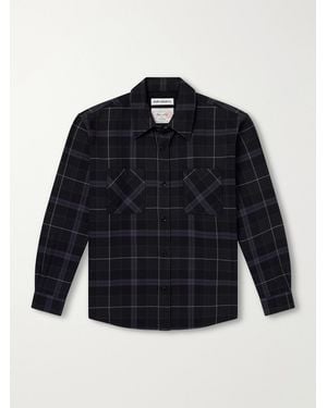 Our Legacy Whoppin Checked Cotton-Flannel Shirt - Blue