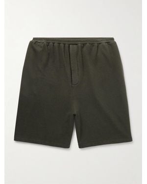 The Row Kotai Wide-Leg Cotton And Cashmere-Blend Jersey Shorts - Green