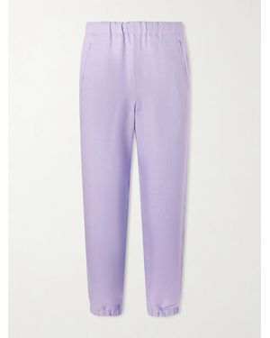 God's True Cashmere Linen Drawstring Joggers - Purple