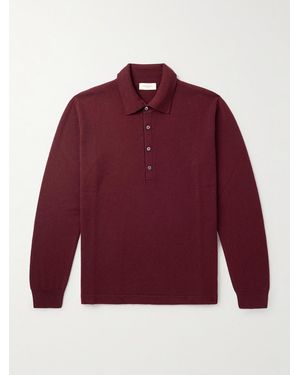 Piacenza 1733 Slim-Fit Cashmere Polo Shirt - Red
