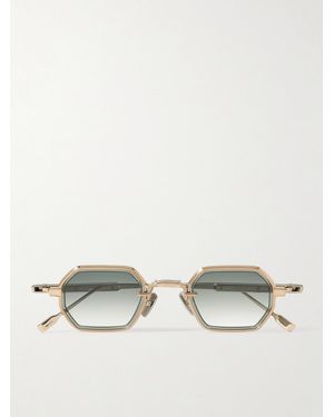 sato Hadar-t Square-frame Titanium Sunglasses - Natural