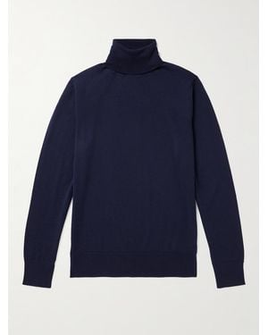 MR P. Slim-Fit Merino Wool Rollneck Jumper - Blue