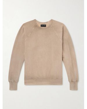 Les Tien Heavyweight Structured-Fleece Cotton-Jersey Raglan Sweatshirt - Natural