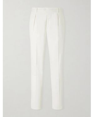 Brunello Cucinelli Straight-Leg Cotton-Blend Golf Trousers - White