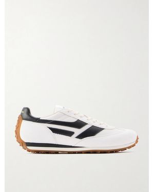Tom Ford Mick Leather-Trimmed Suede And Mesh Trainers - White