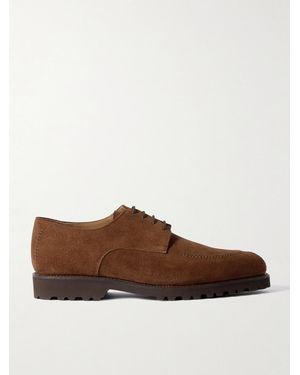 Majordome M32 Split-toe Suede Derby Shoes - Brown
