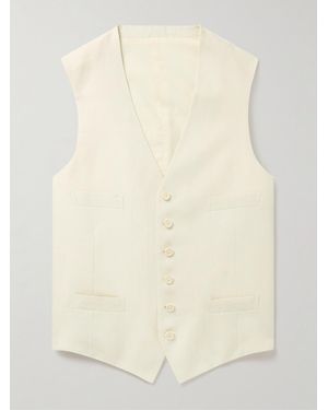 Ralph Lauren Slim-Fit Linen And Satin Waistcoat - Natural