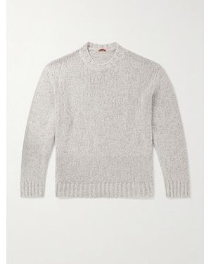 Barena Caloma Linen And Cotton-blend Sweater - White