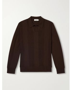 Altea Virgin Wool Polo Sweater - Brown