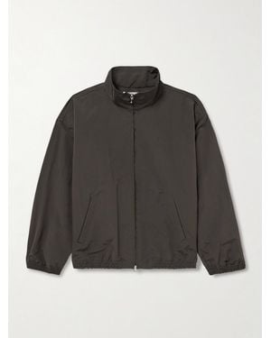 Agolde Marshall Crinkled-Shell Bomber Jacket - Grey