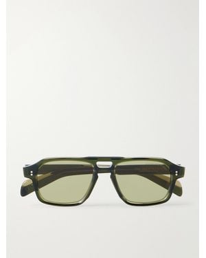 Cutler and Gross Gr15 Aviator-Style Acetate Sunglasses - Green