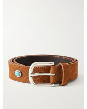 A Kind Of Guise 3Cm Kanua Embellished Nubuck Belt - Brown