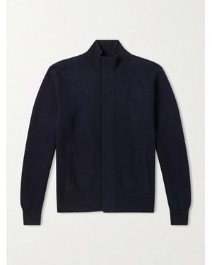 dunhill Cotton And Cashmere-blend Jacket - Blue