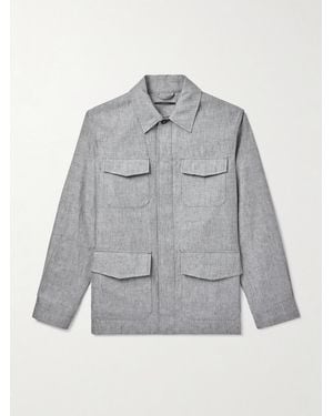 dunhill Linen Field Jacket - Grey