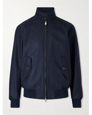 Baracuta G9 Melton Virgin Wool-blend Harrington Jacket - Blue