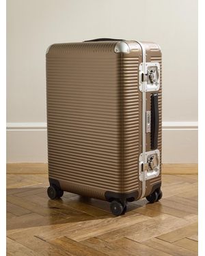 Fpm Milano Bank Light 68cm Leather-trimmed Makrolon® Polycarbonate Spinner Suitcase - Natural