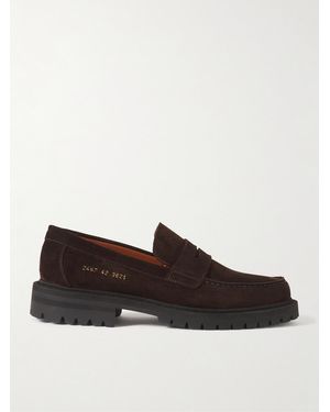 Common Projects Suede Penny Loafers - Brown